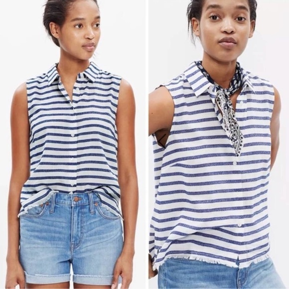 Madewell Striped Sleeveless Top - Picture 2 of 6